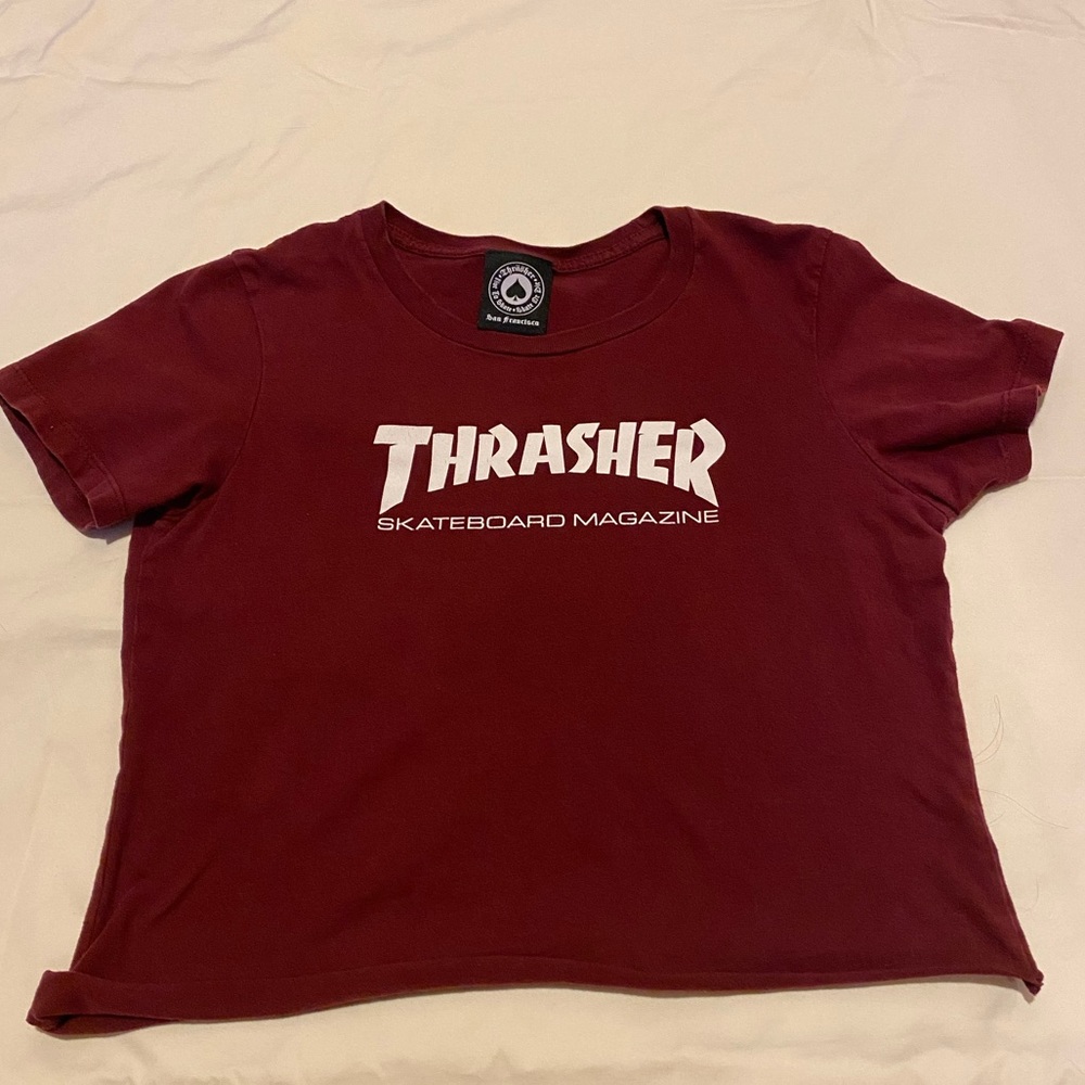 Thrasher crop tee